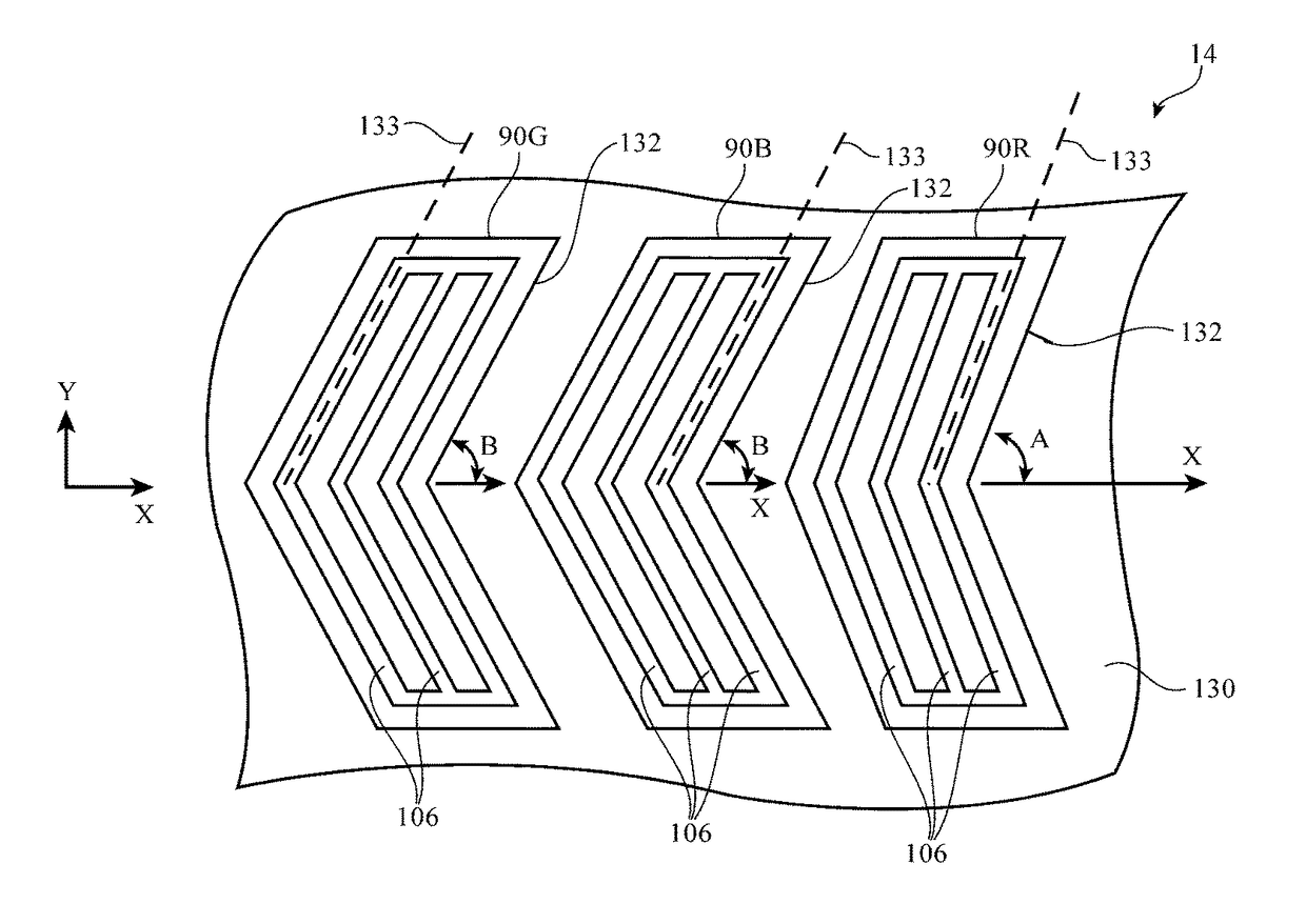 Liquid crystal display with color motion blur compensation structures