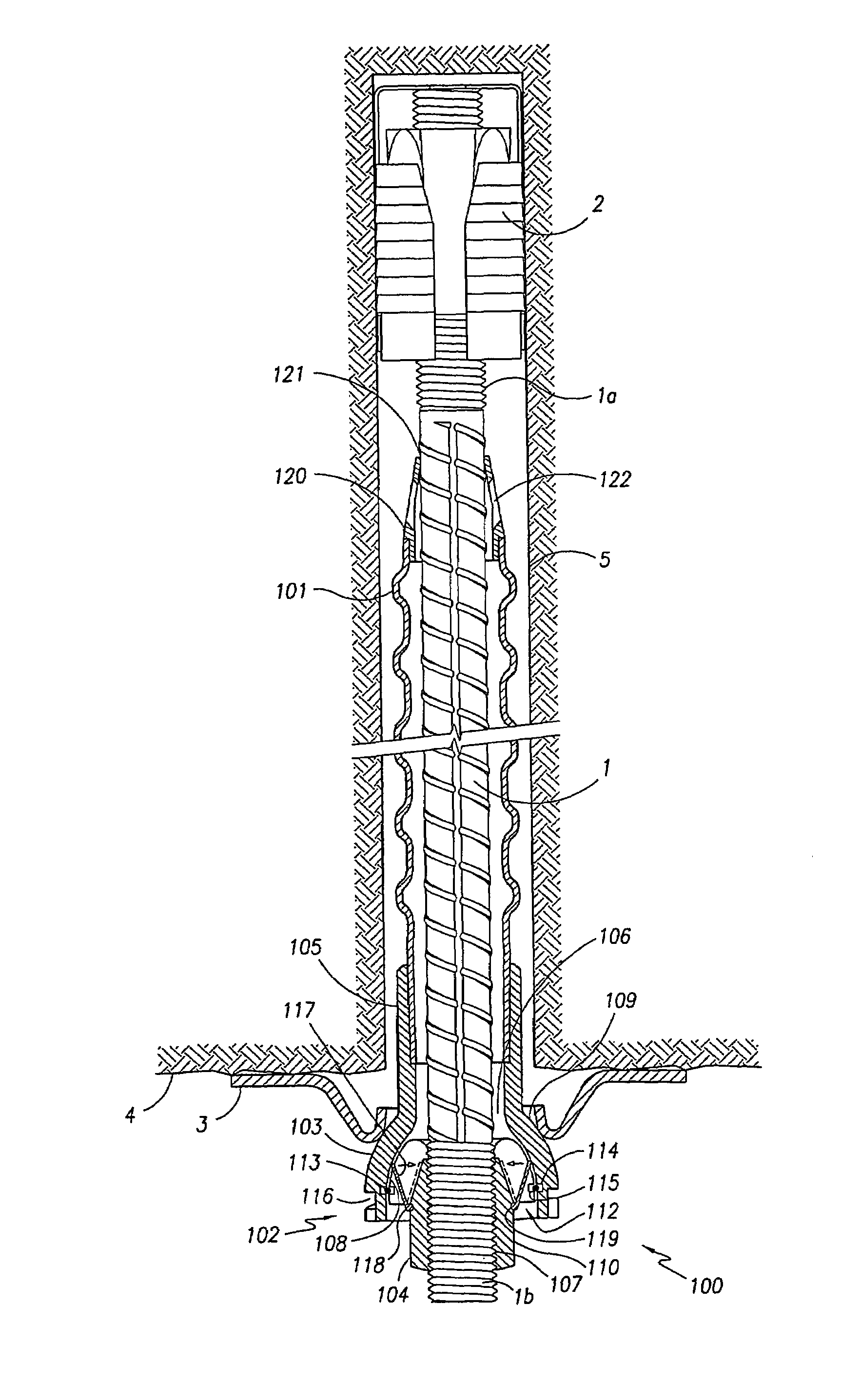 Rock bolt post grouting apparatus
