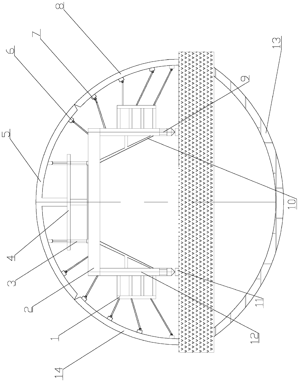 Special trolley for fast transferring in tunnel widening section and construction method