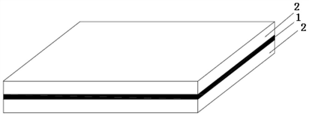 Flame-retardant broadband high-power composite absorbing material