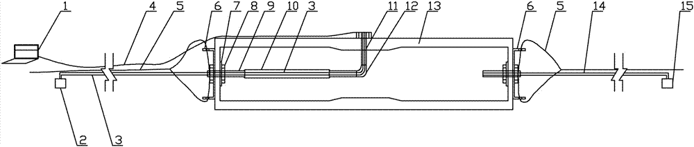 Pipeline internal water seepage plugging device and construction method thereof