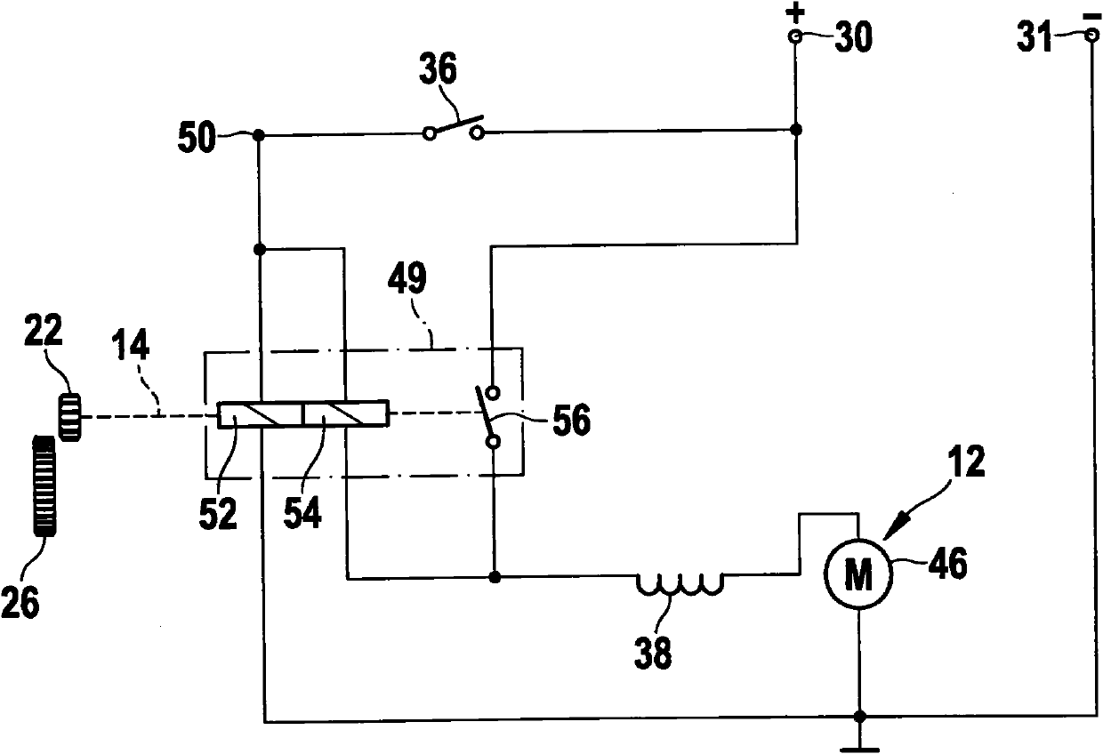 Starter for an internal combustion engine