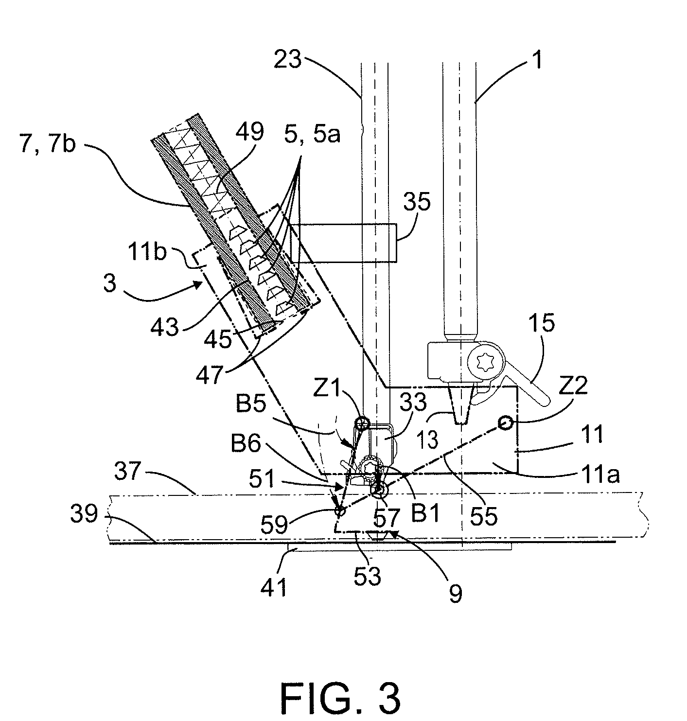 Placement device for placing decorative elements on a textile or non-textile sheet material