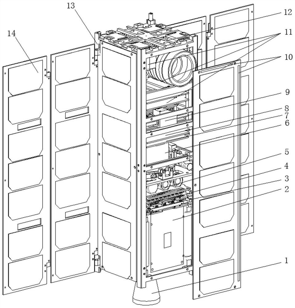 High-integration three-unit cubic satellite capable of maneuvering orbital transfer