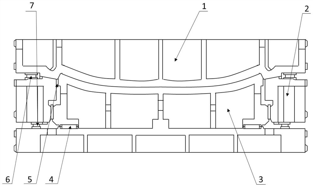 High-strength automobile B column stamping die and stamping method