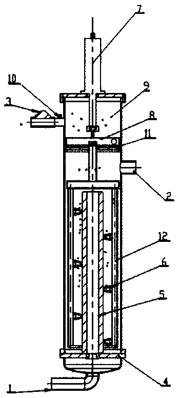 Vertical backwashing filter device