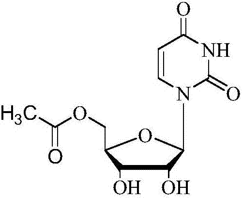 Method for 5'-O-acetyl uridine online synthesis through lipase catalysis