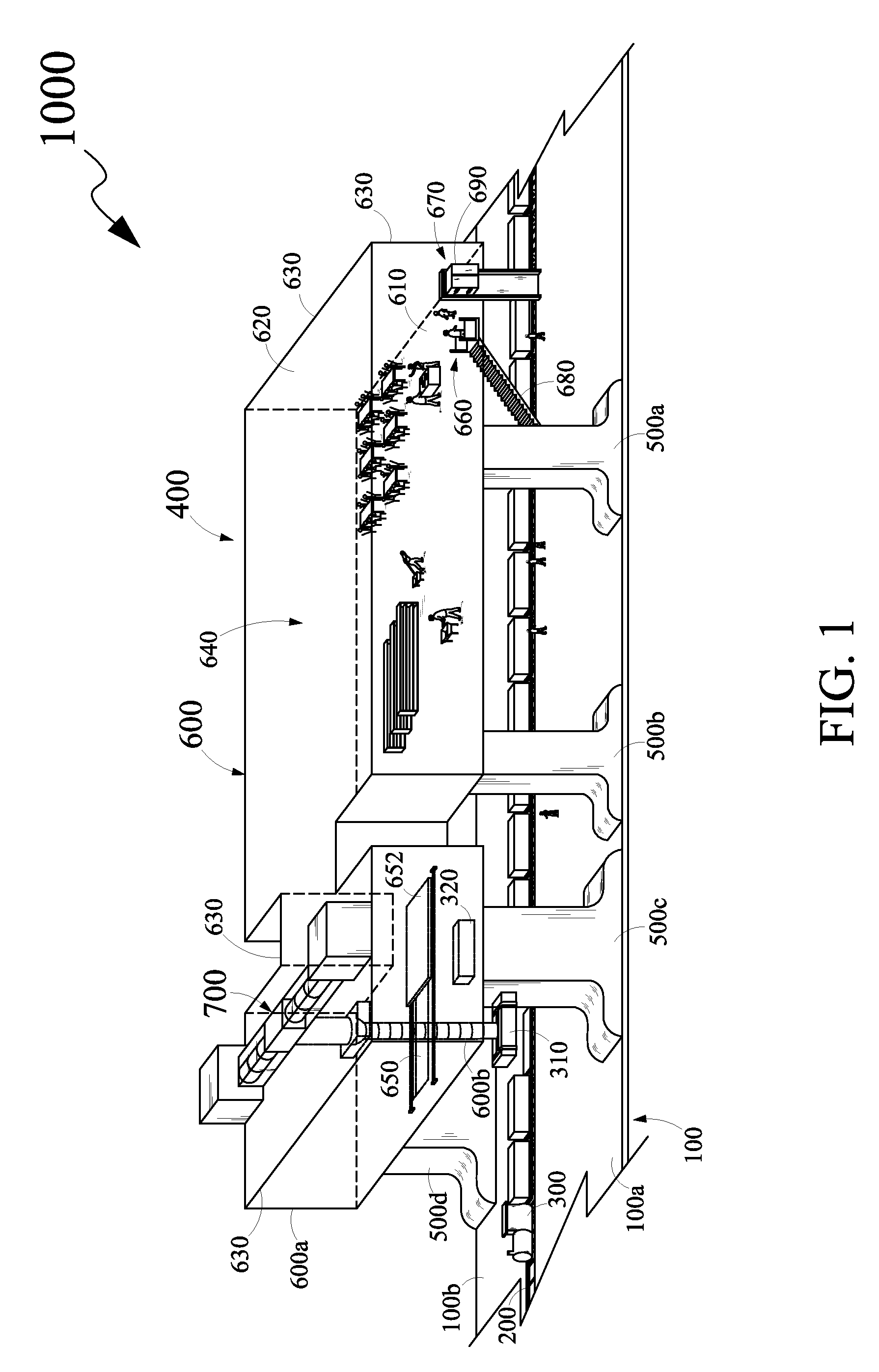 Structural arrangement at a train station