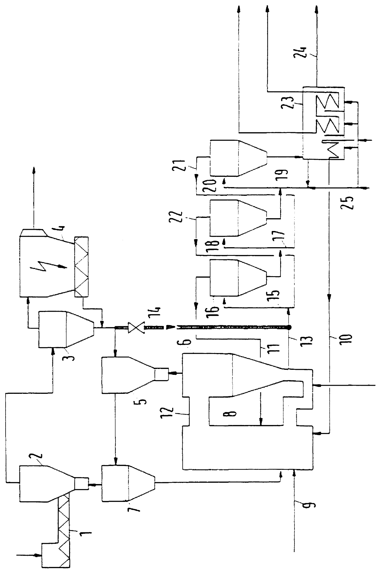 Fluidized bed process for producing alumina from aluminum hydroxide