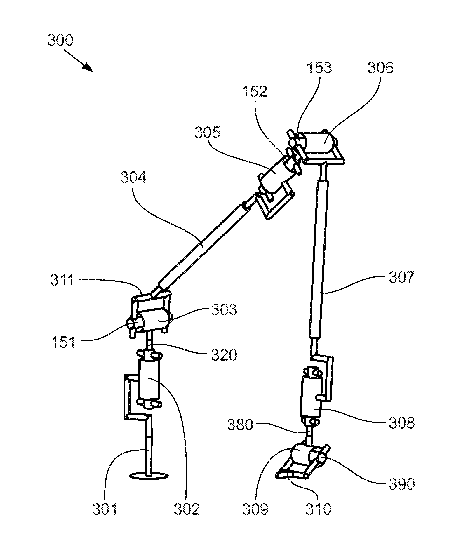 Articulated mechanical arm equipped with a passive device for compensation for gravity