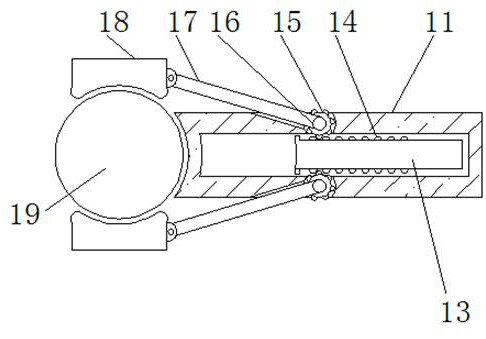 End part bending device with adjustable bending degree for reinforcing steel bar machining