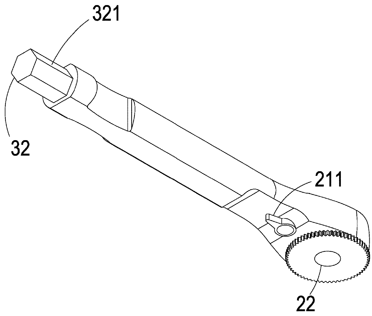 Multifunctional wrench structure