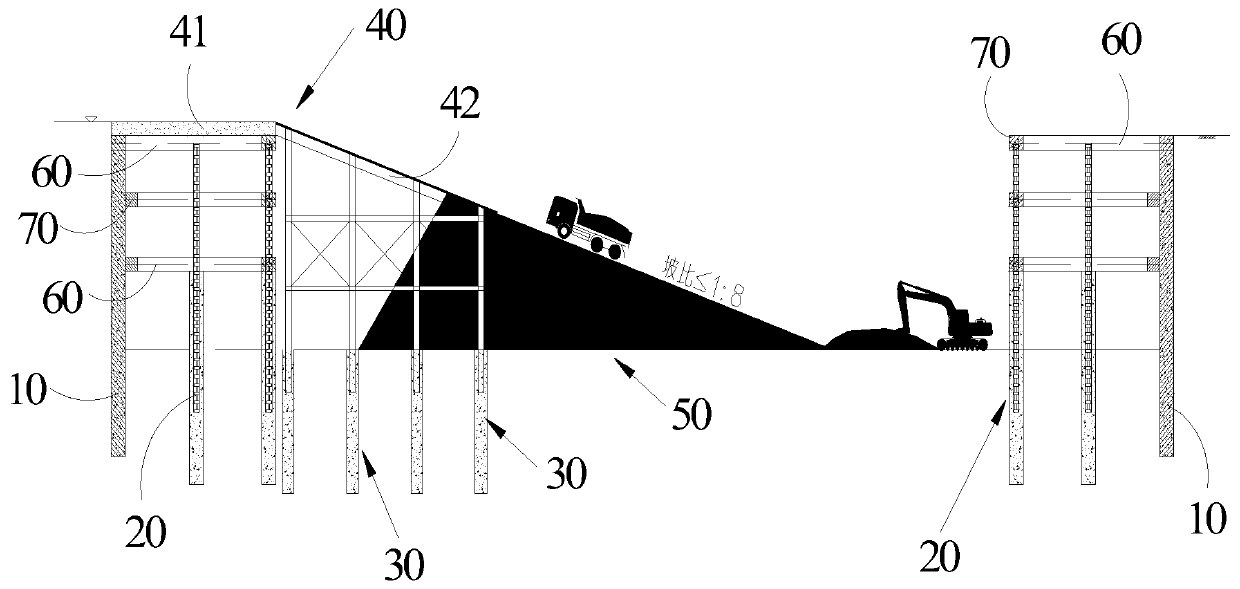 Annular deep foundation pit excavation construction method
