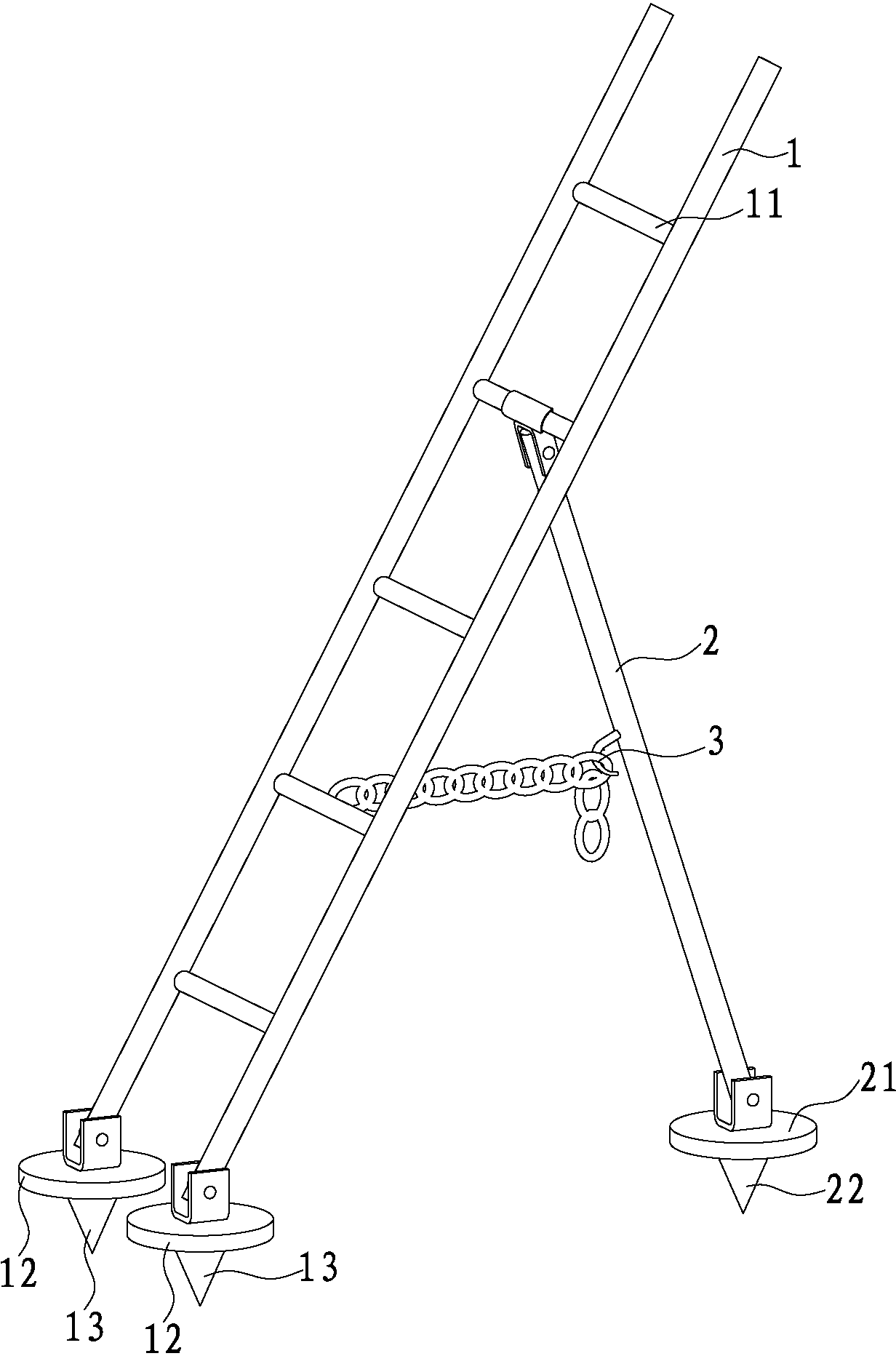 Special ladder for quickly picking fruits