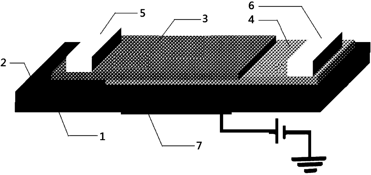 Optical detector of Van der Waals heterojunction based on two-dimensional indium selenide and black phosphorus and manufacturing thereof