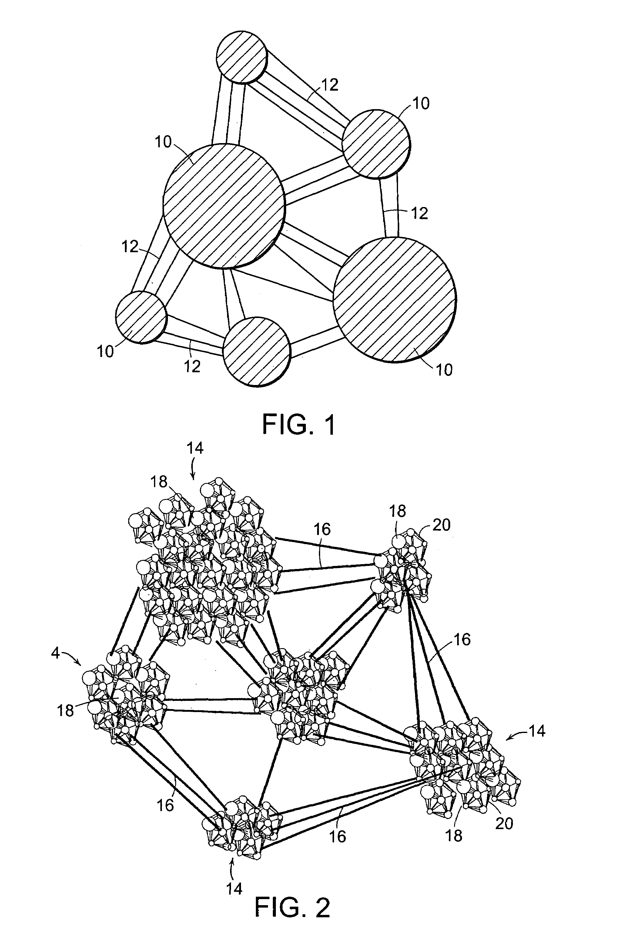 PTFE material with aggregations of nodes