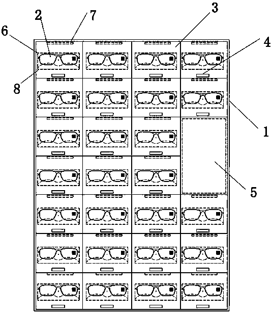 Eyeglasses automatic vending machine and eyeglasses renting and purchasing method