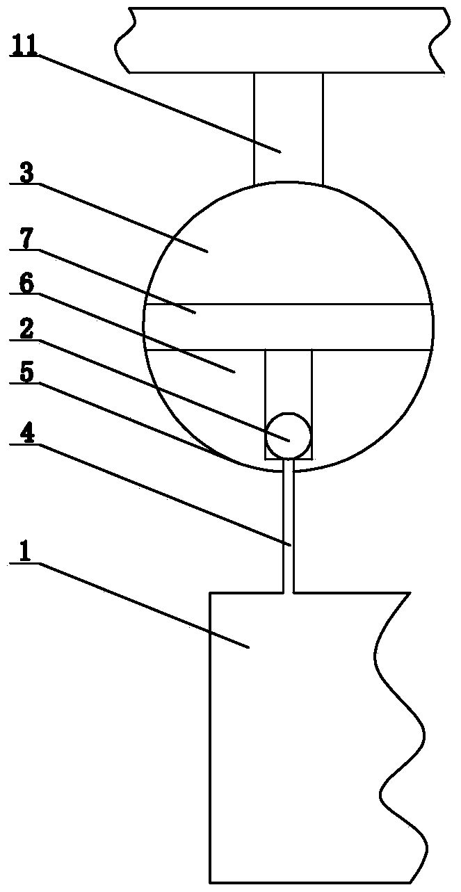 Power system cable wear-free embedded suspension and warning device