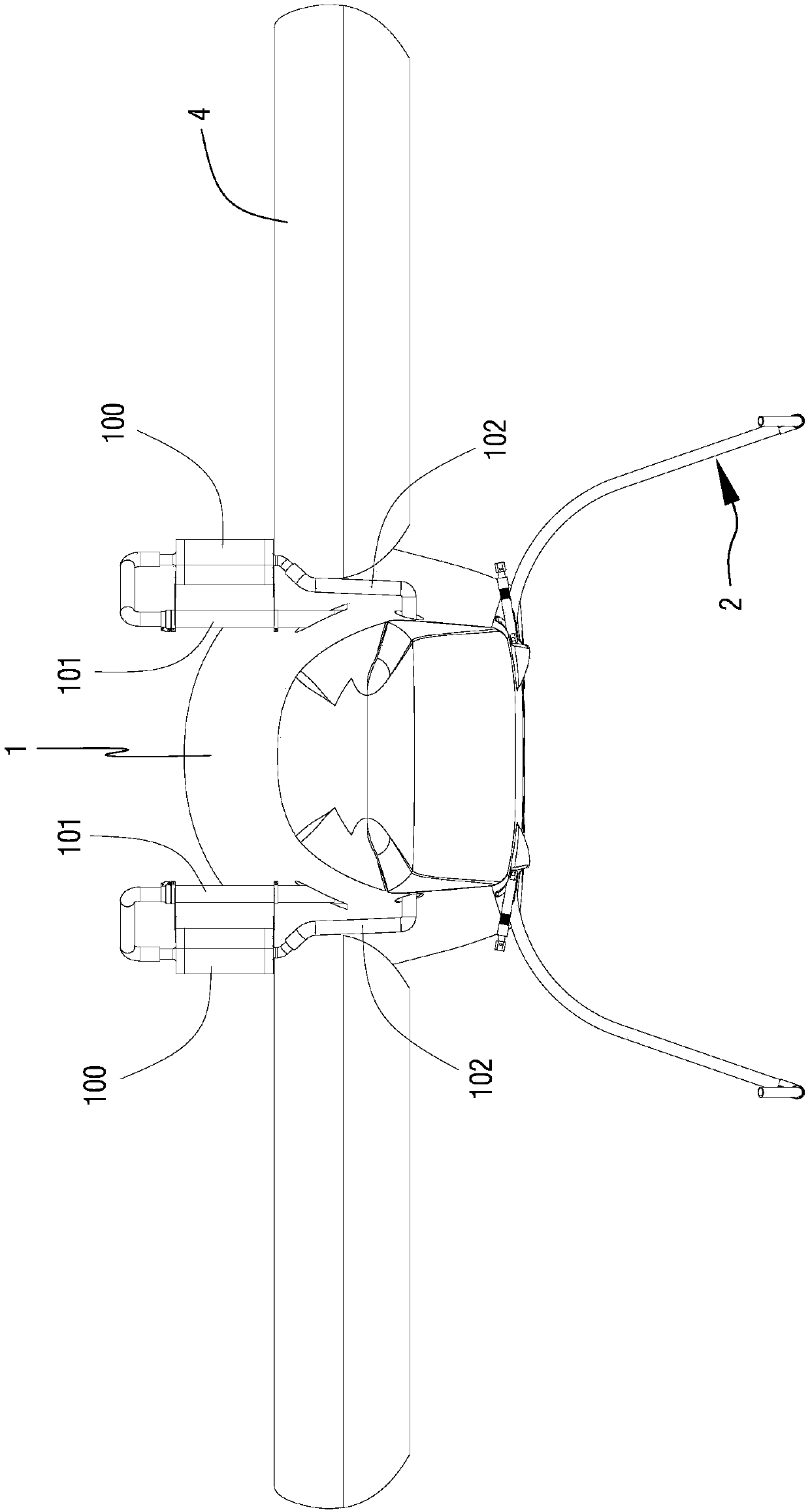 Heat dissipation structure for oil-driven unmanned aerial vehicle