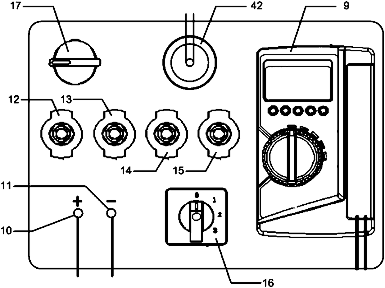 Cathode protection test device and test method thereof