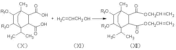 Method of preparing fluorine-containing alkenyl demoulding intermediate with industrial side product terpinene