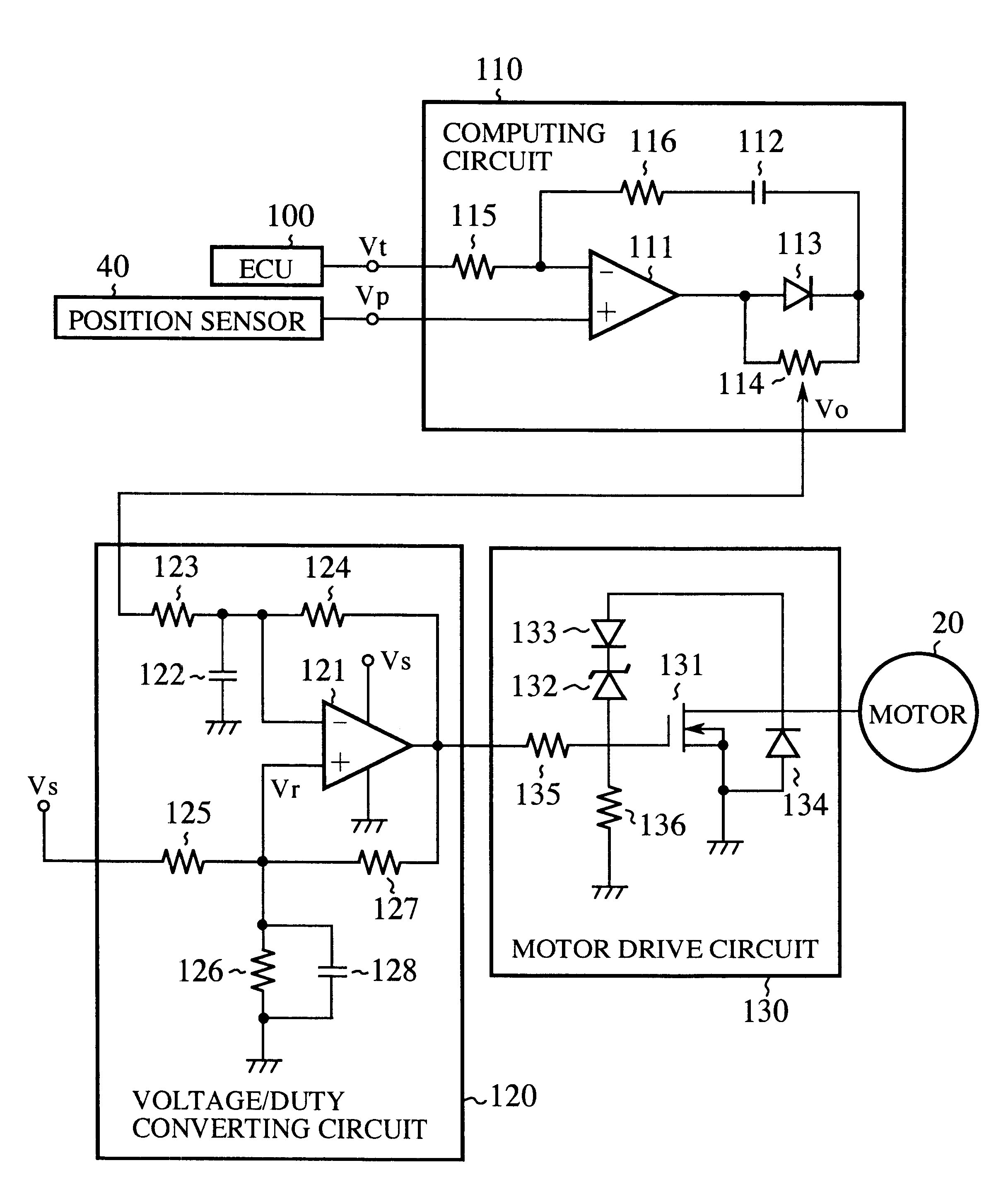 Control device of exhaust recirculation valve