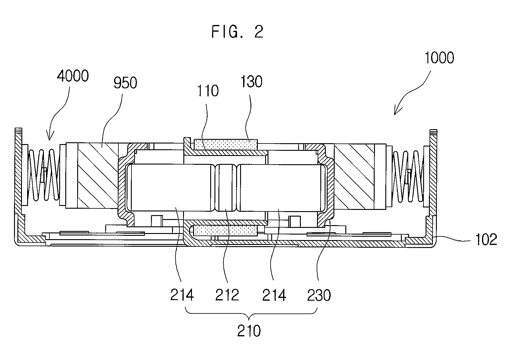 Linear vibrator with an increased driving force