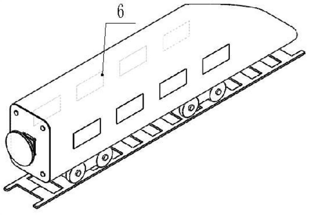 Active-passive composite control system for suppressing rolling, nodding and head-shaking behaviors of high-speed trains