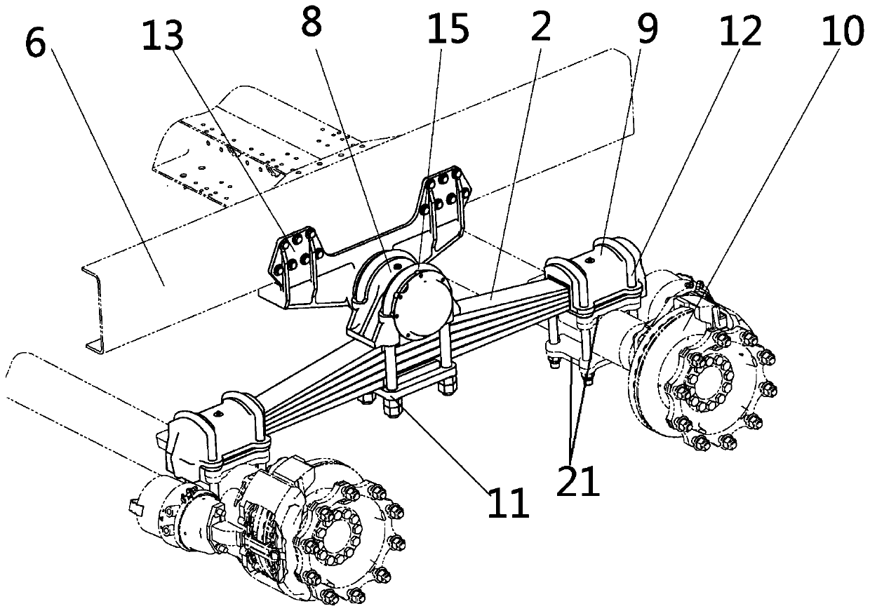 Vehicle balance suspension assembly structure