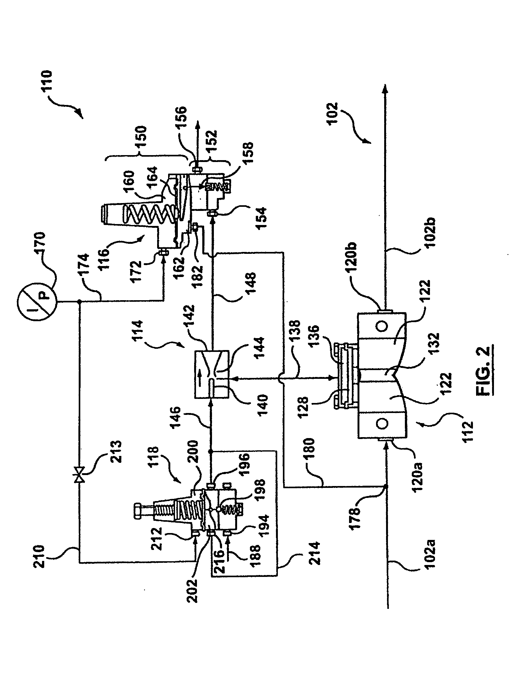 Pressure control system for low pressure high flow operation