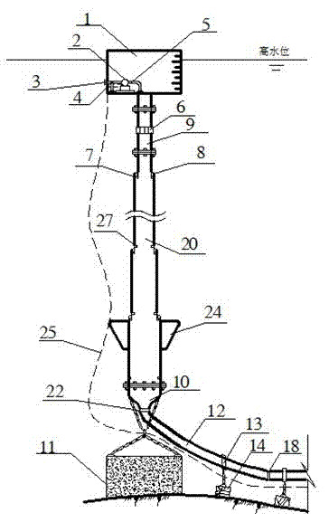 Hydraulic floating selective water getting device