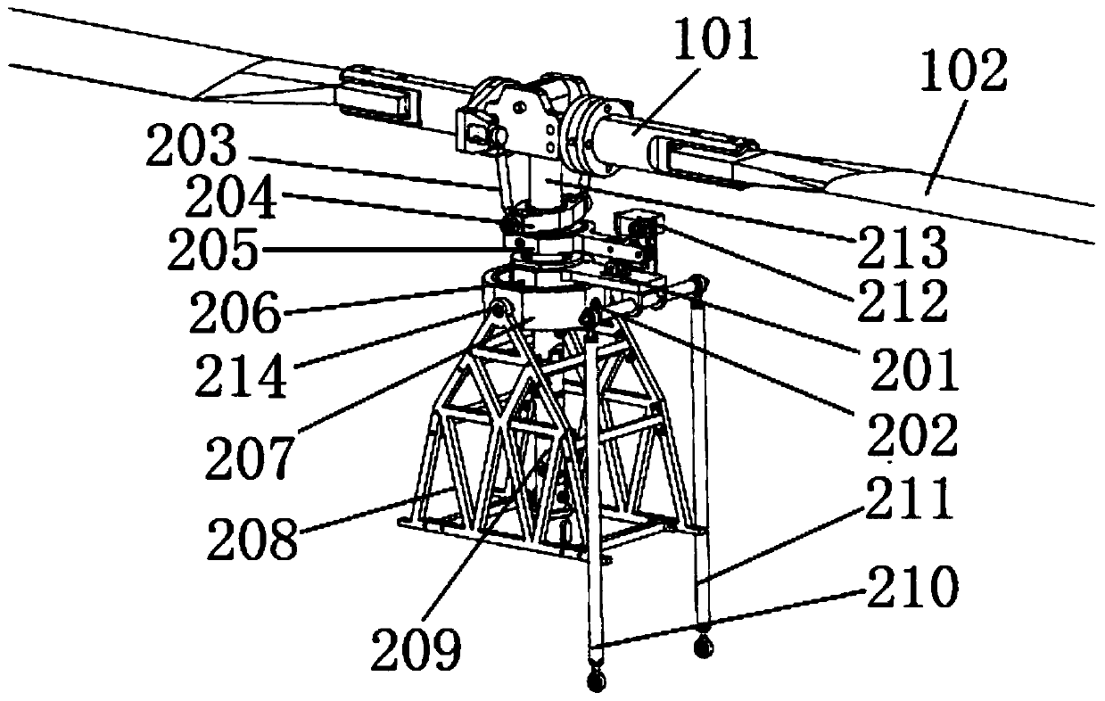 A heavy-duty autogyro hybrid jump-fly system with a variable pitch seesaw rotor head