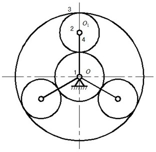 Conical-surface friction planetary transmission