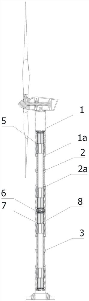 Intelligent lifting tower of lifting offshore wind turbine