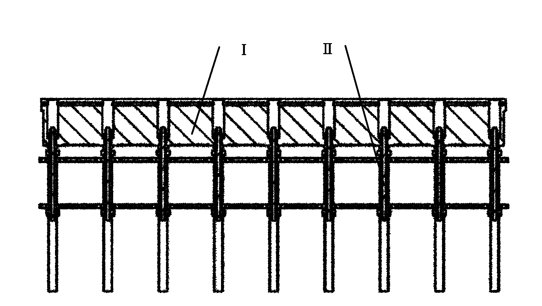 Ground anchor net for iron casting platform