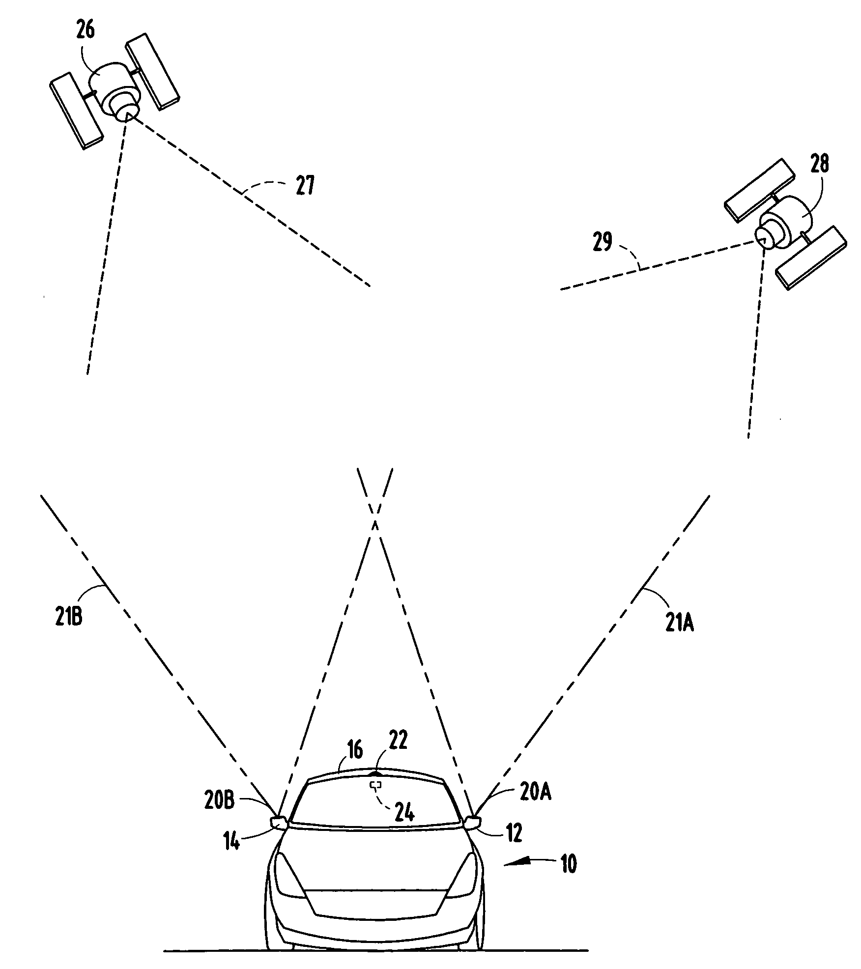 Vehicle oriented switched antenna system