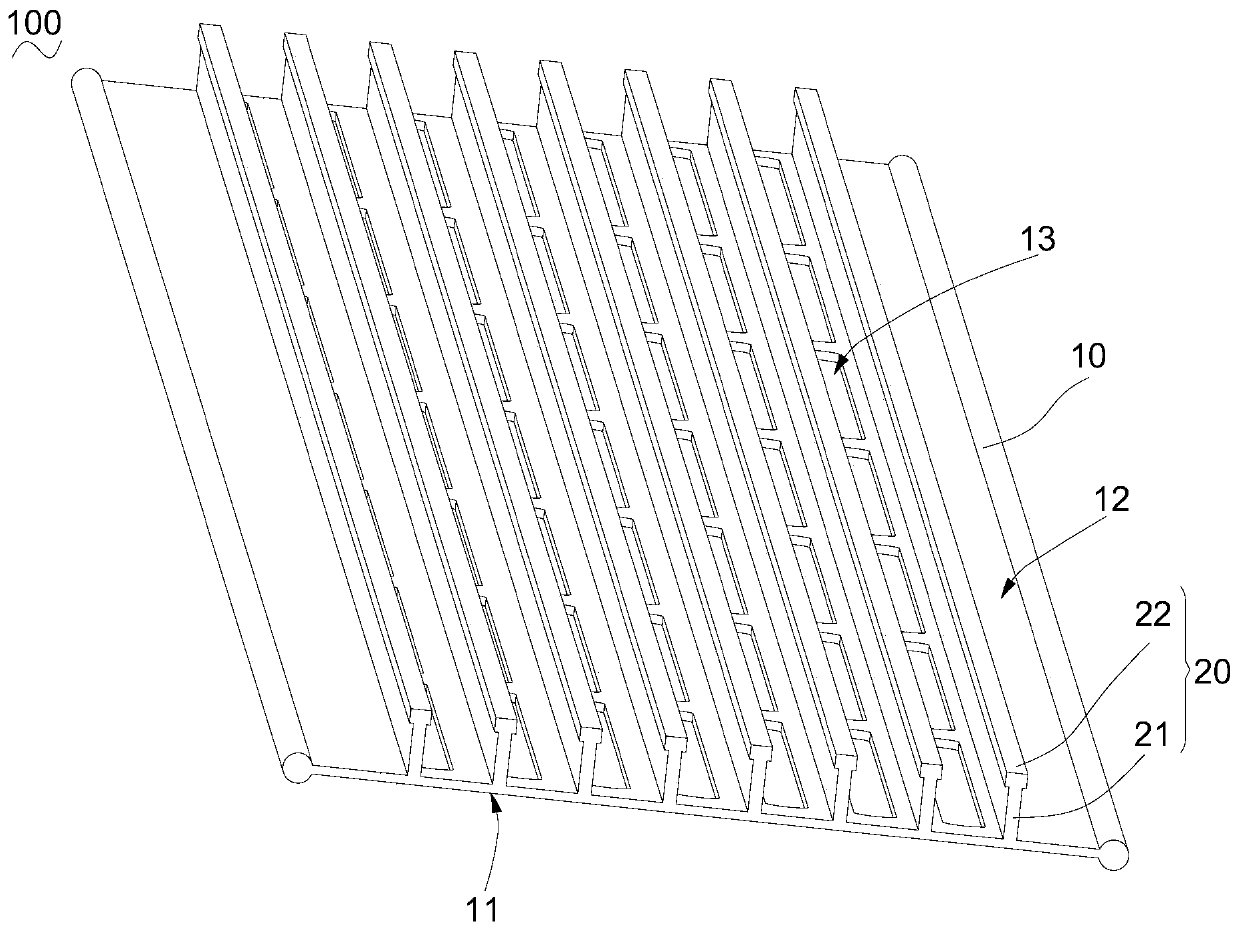 Air outlet grid and electric heater provided with air outlet grid