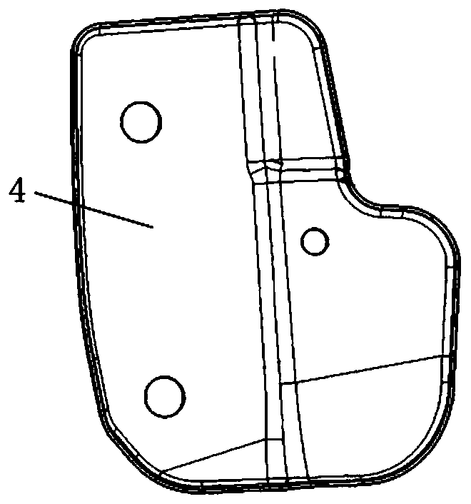 Automobile door lower hinge reinforcing piece