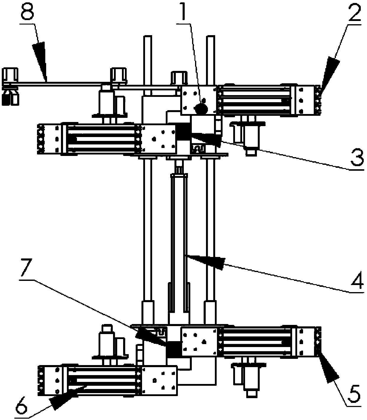 Clamping mechanisms of robot used for transmission tower and climbing robot