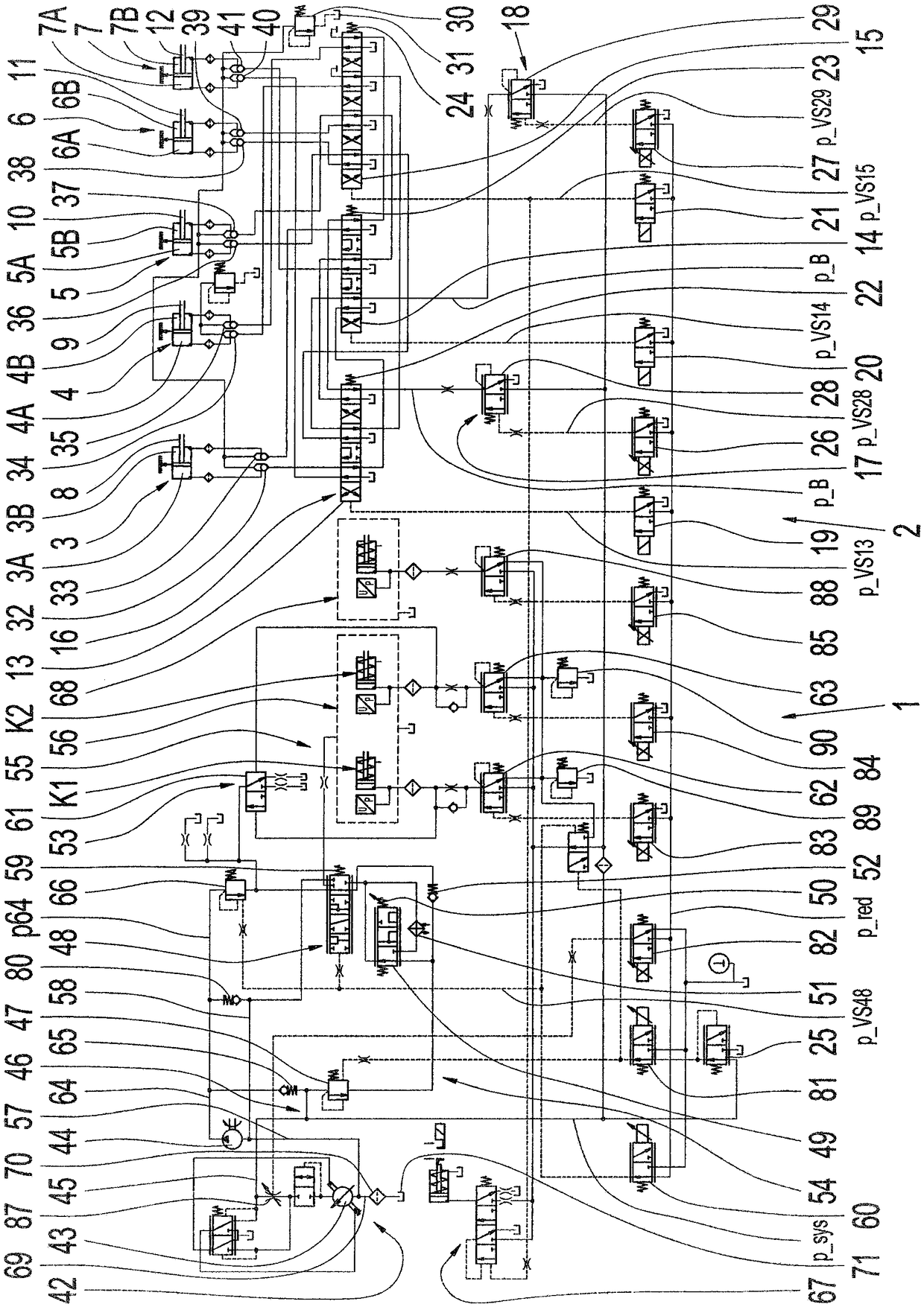 Transmission unit with hydraulic system