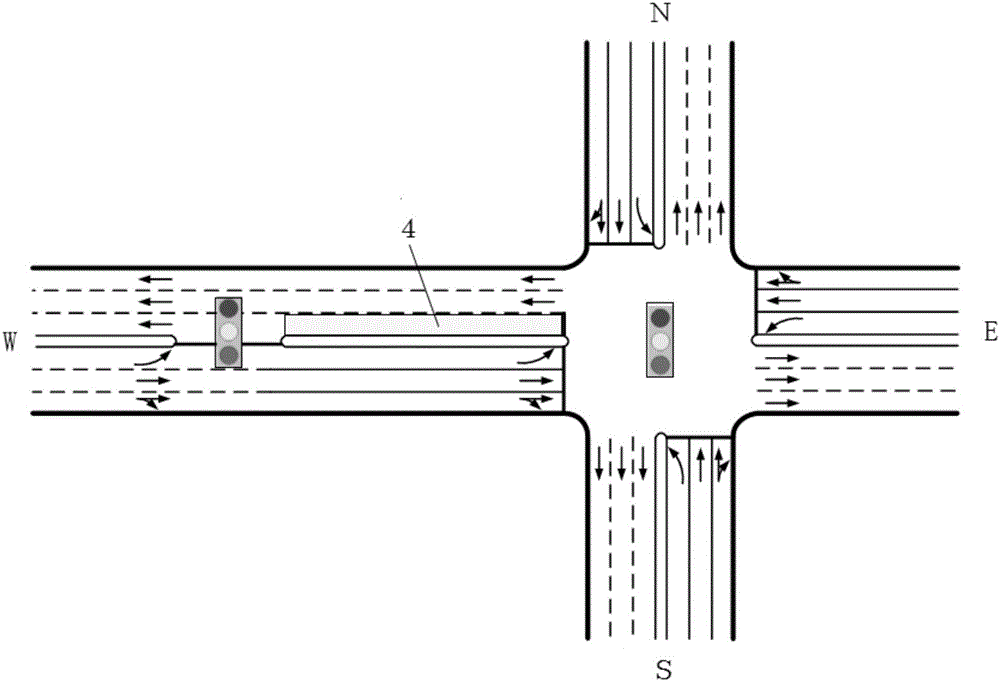 Special lane left-turn intersection pre-stop line and pre-signal setting method