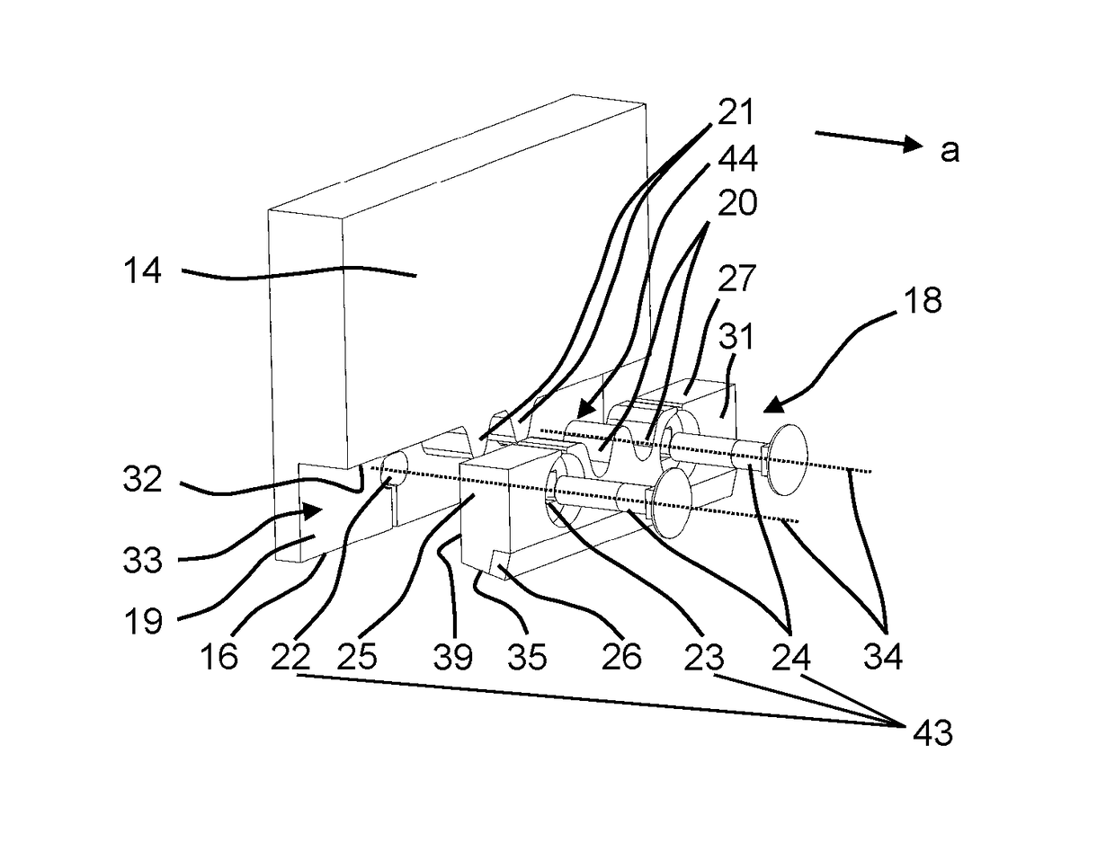 Stripping device comprising a stripping bar for a ground milling machine, stripping element for a stripping bar, and ground milling machine comprising a stripping device