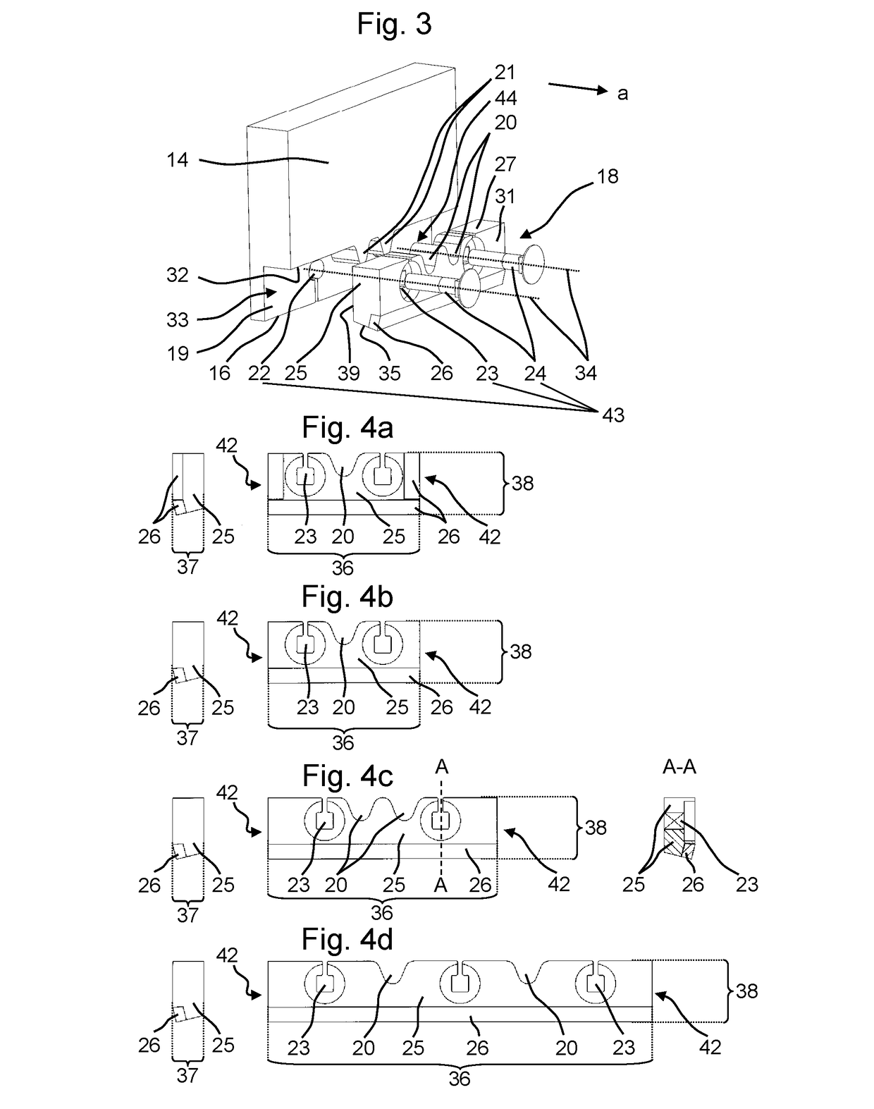 Stripping device comprising a stripping bar for a ground milling machine, stripping element for a stripping bar, and ground milling machine comprising a stripping device