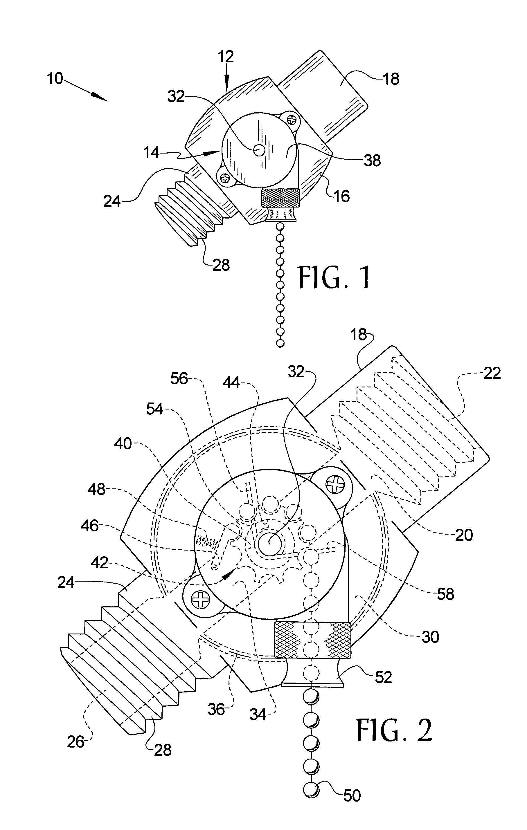Pull-chain shower valve