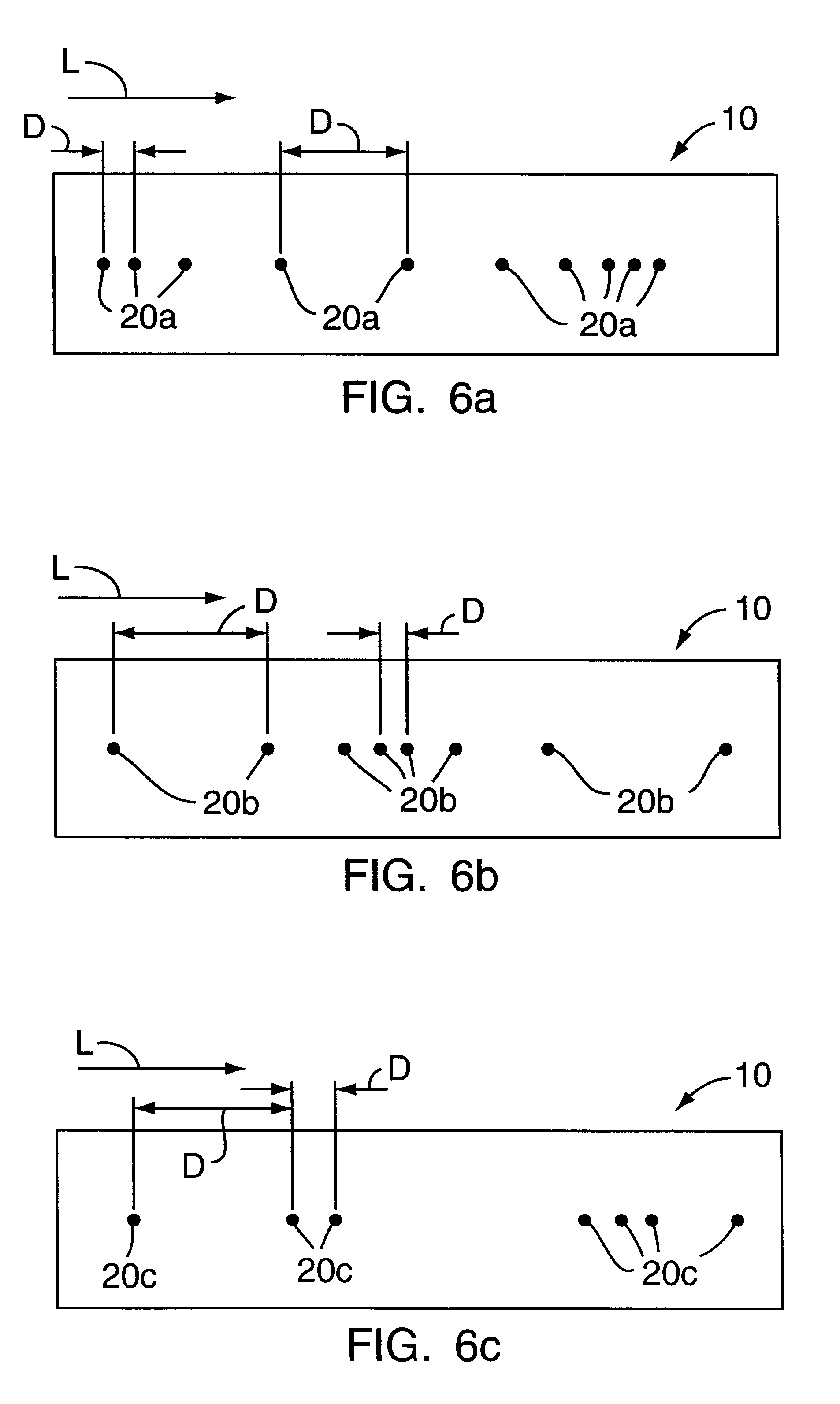Radiating coaxial cable having groups of spaced apertures for generating a surface wave at a low frequencies and a combination of surface and radiated waves at higher frequencies