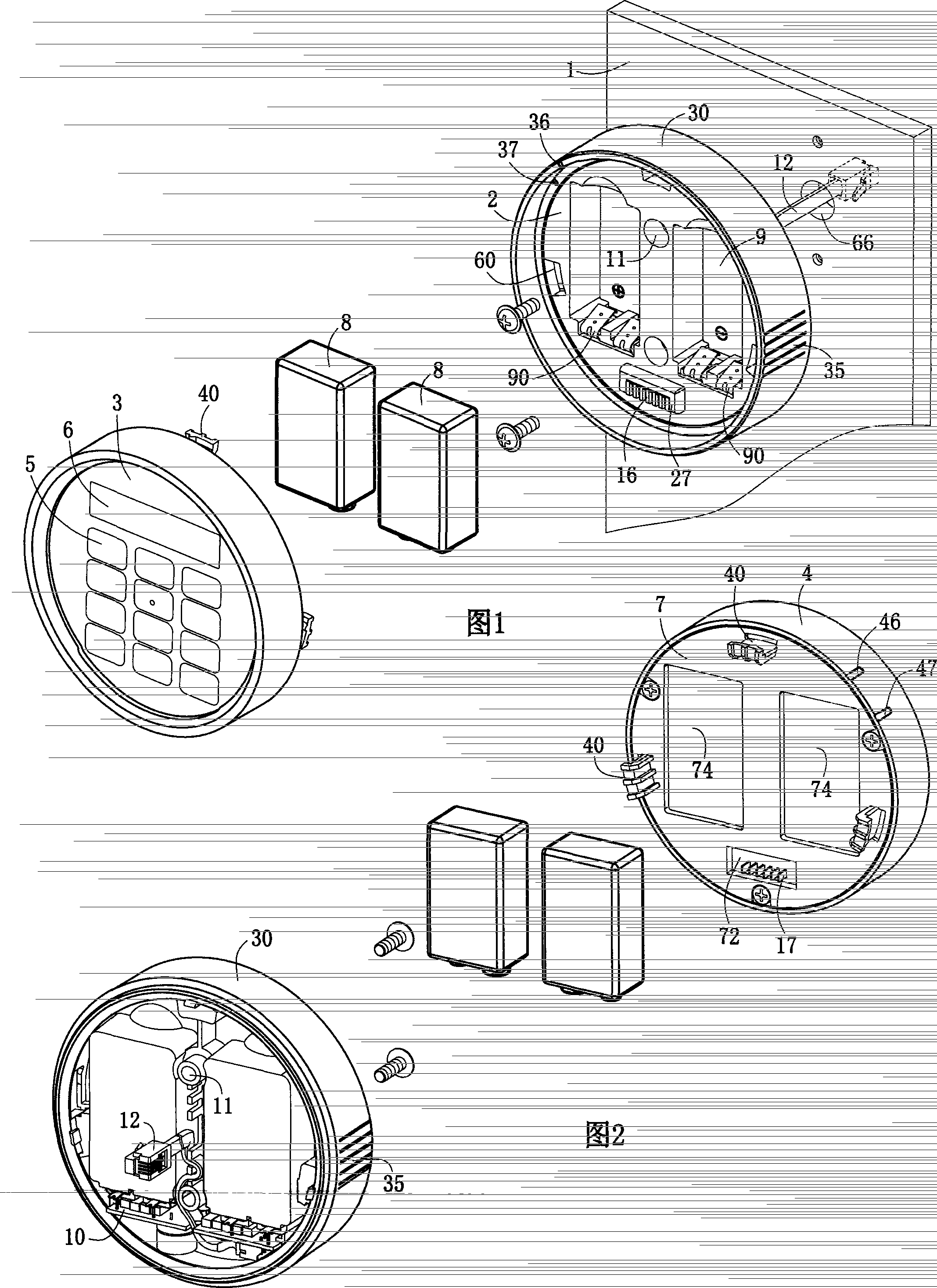 Coded lock panel device