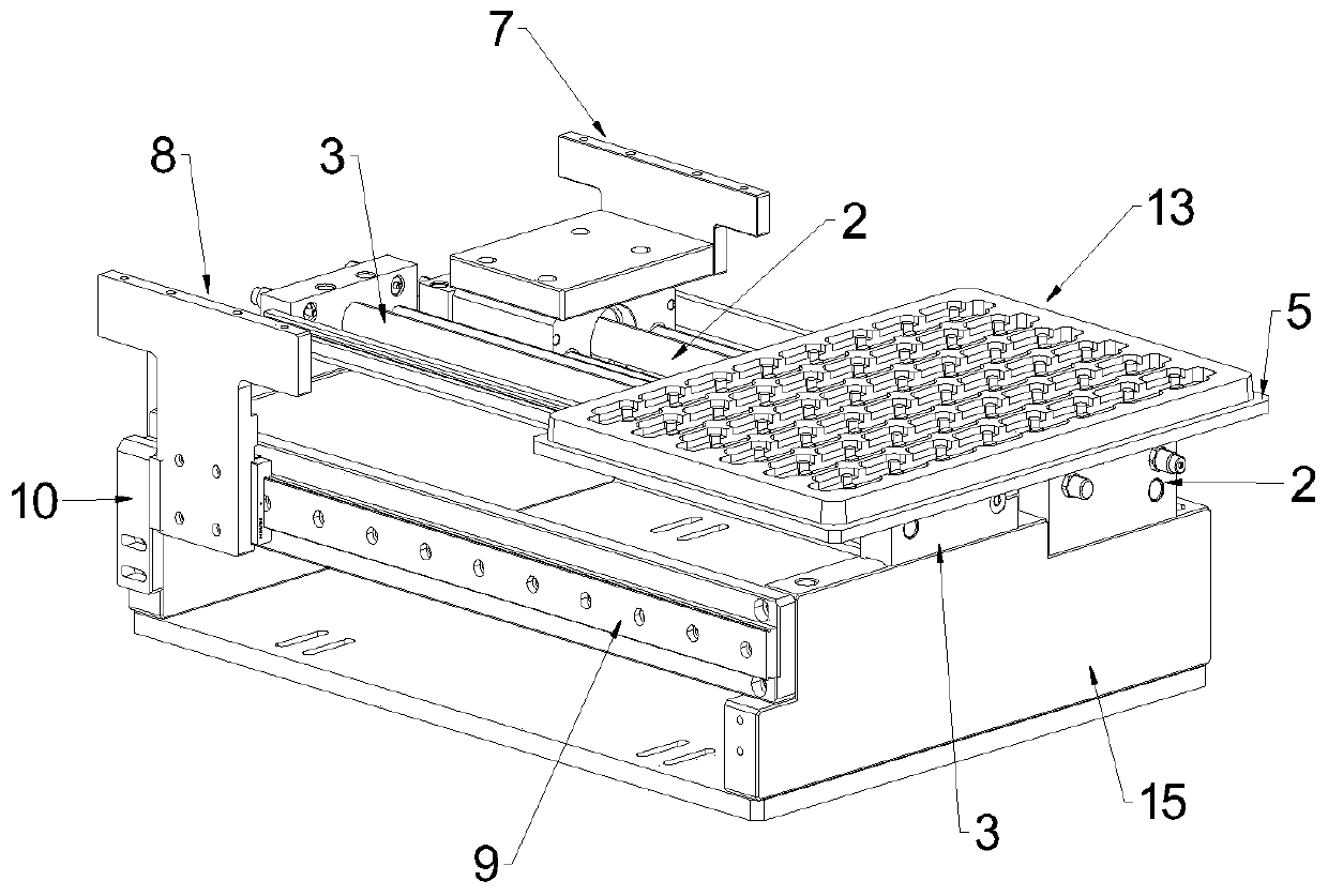 Large material plate replacing device