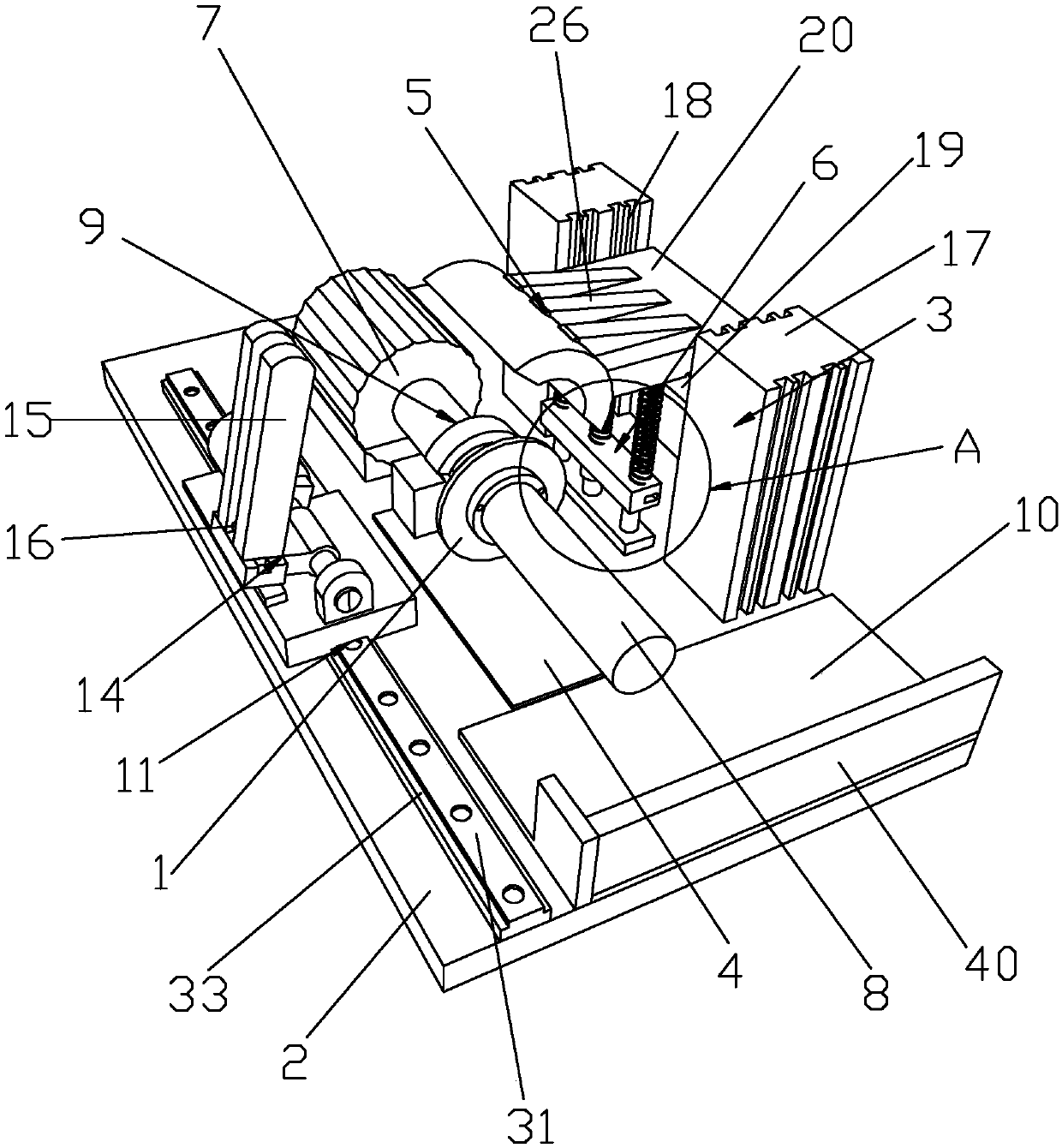 Circle grinding device used for producing hardware fittings