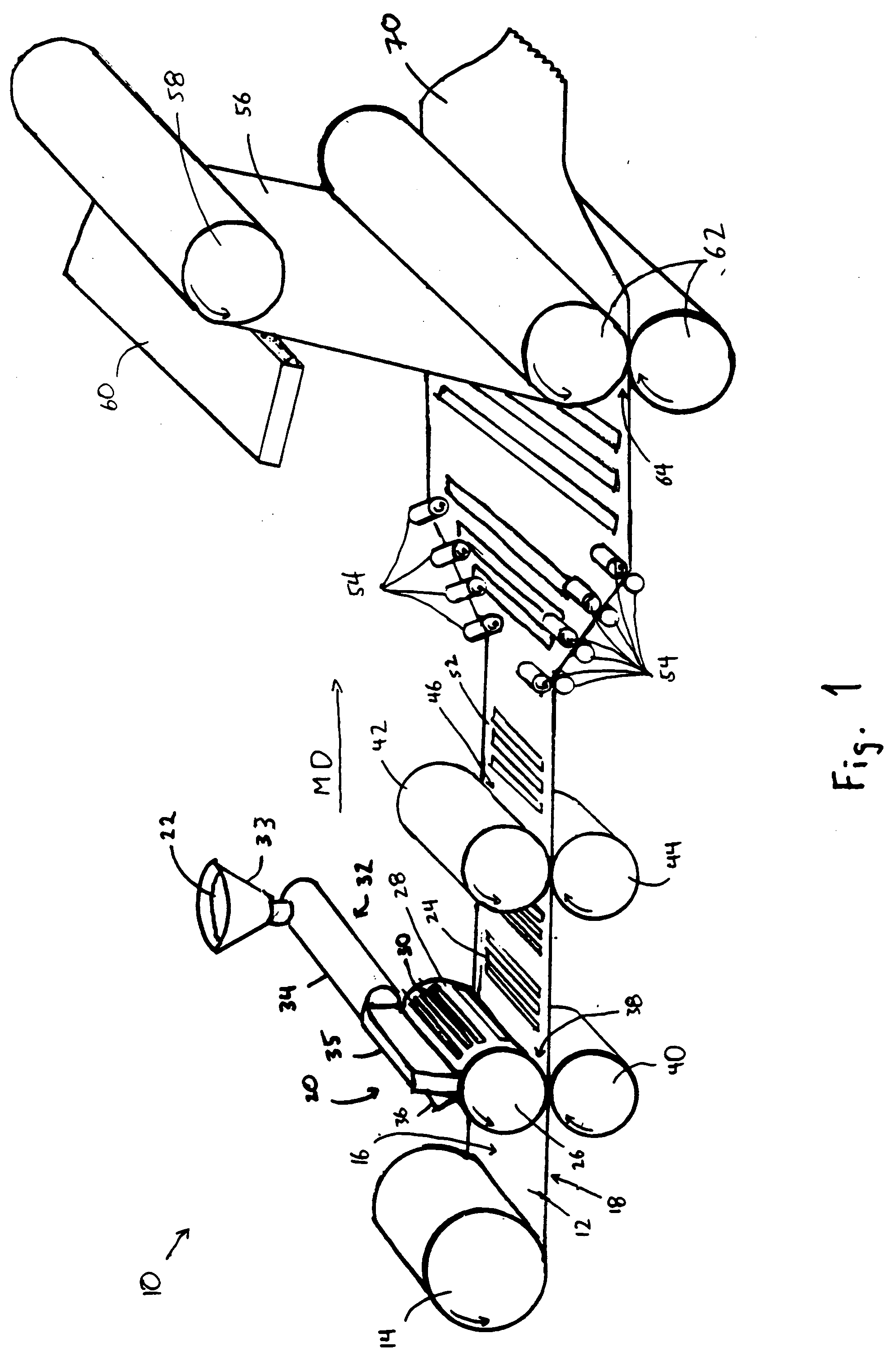 Method for producing a corrugated stretch laminate