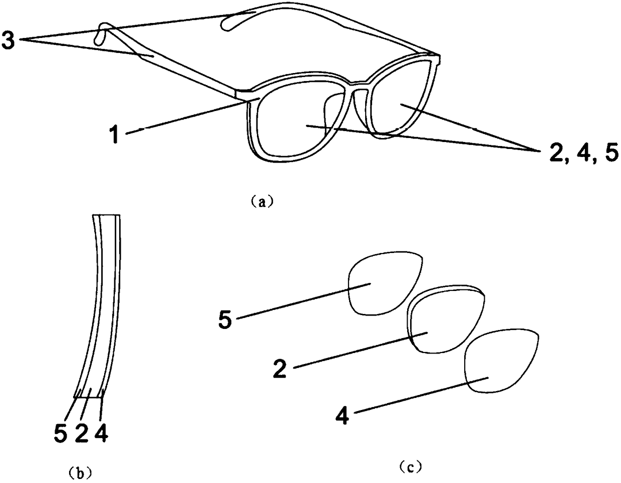 High-transmittance anti blue-ray lens, eyeglasses and device and manufacturing method thereof
